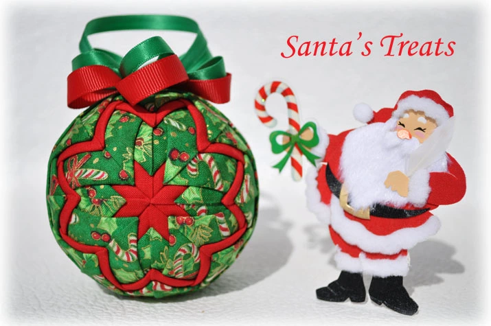 Santas Treat Quilted Ornament