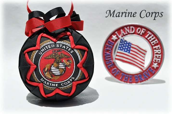 Marine Corps Quilted Ornament