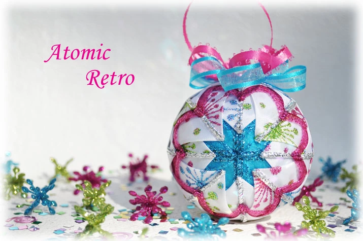 Atomic Retro Quilted Ornament