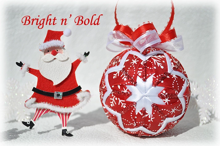Bright n Bold Quilted Ornament