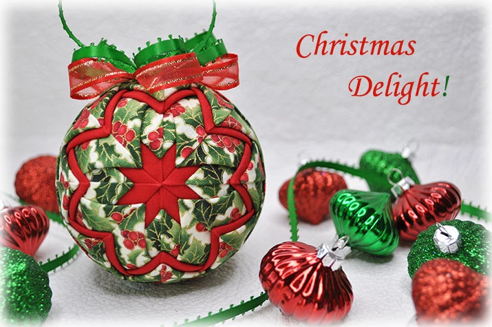 Christmas Delight Quilted Ornament