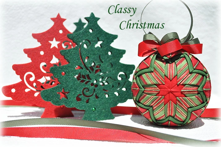 Classy Christmas Quilted Ornament