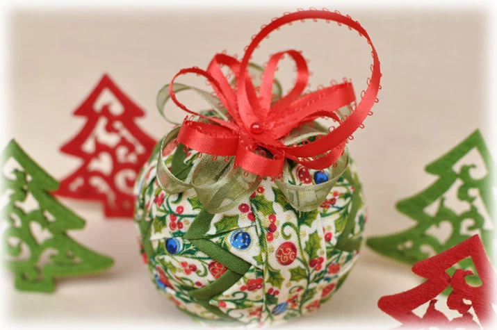 Deck the Halls Quilted Ornament