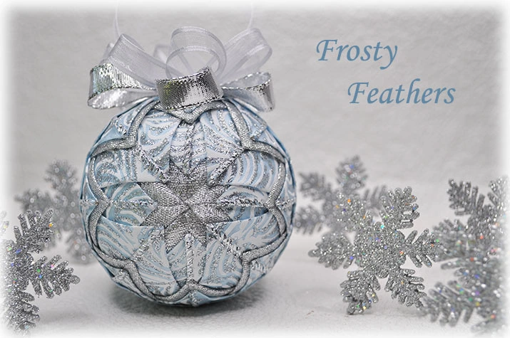 Frosty Feathers Quilted Ornament