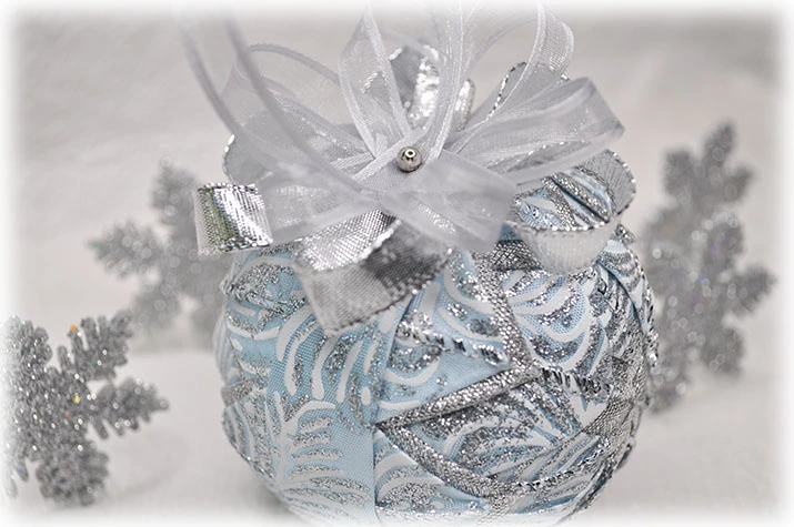 Frosty Feathers Quilted Ornament