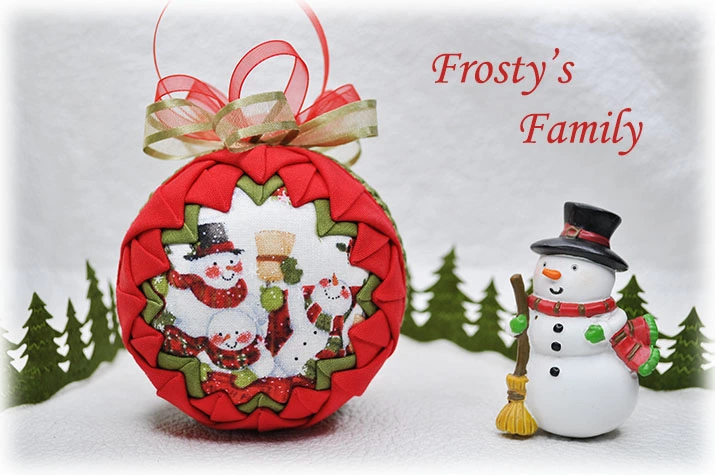 Frostys Family Quilted Ornament