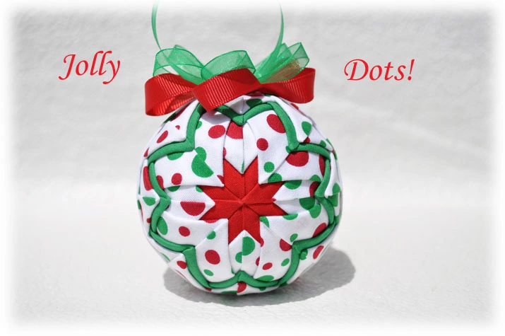 Jolly Dots Quilted Ornament