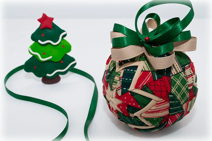 Patchwork Christmas Quilted Ornament