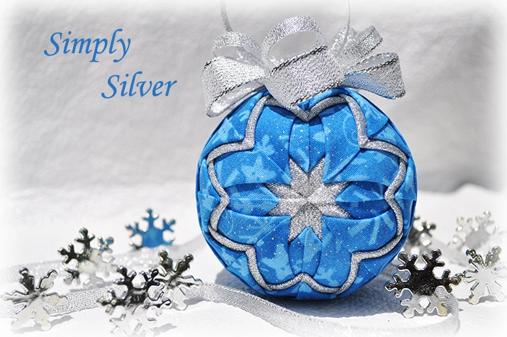Simply Silver Quilted Ornament