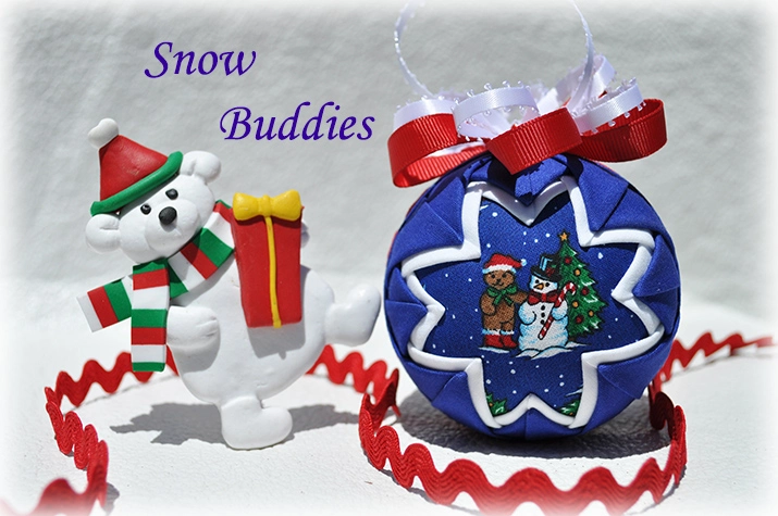 Snow Buddies Quilted Ornament