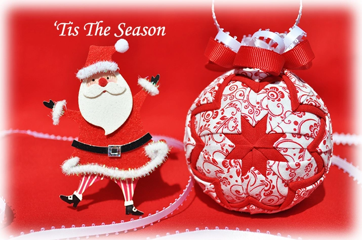 Tis The Season Quilted Ornament