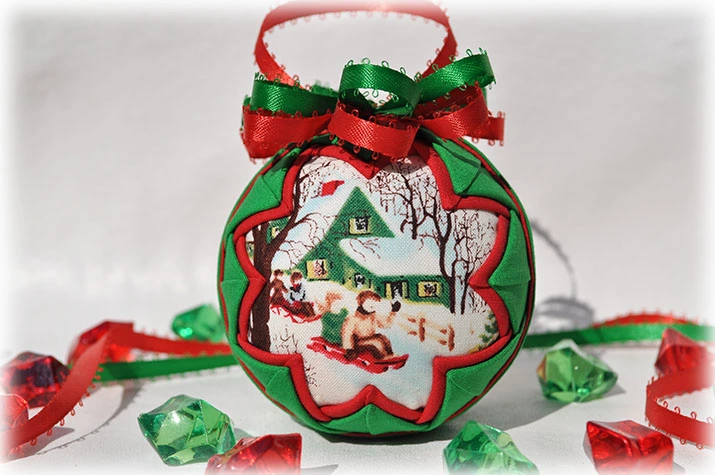 Colonial Christmas Quilted Ornament