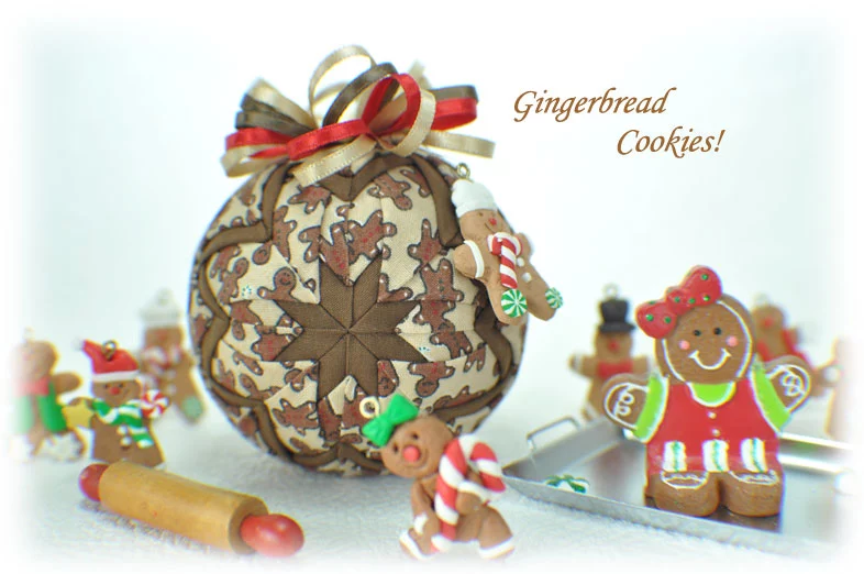 Gingerbread Cookies Quilted Ornament
