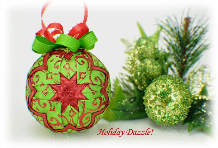 Holiday Dazzle Quilted Ornament