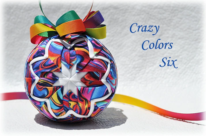 Crazy Colors Quilted Ornament