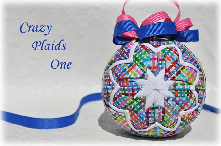 Crazy Colors Quilted Ornament