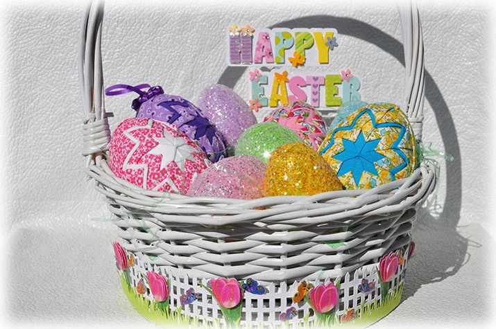 Easter Egg Bundle Quilted Ornament