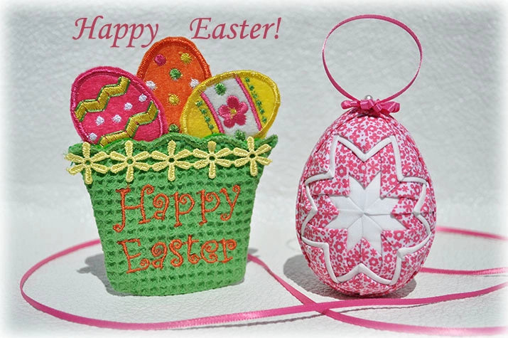 Easter Egg Quilted Ornament