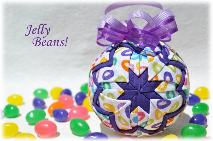 Jelly Beans Quilted Ornament