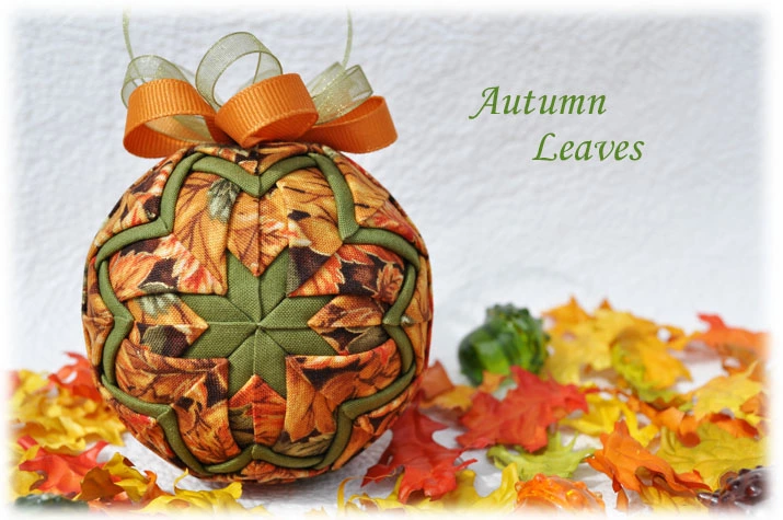 Autumn Leaves Quilted Ornament