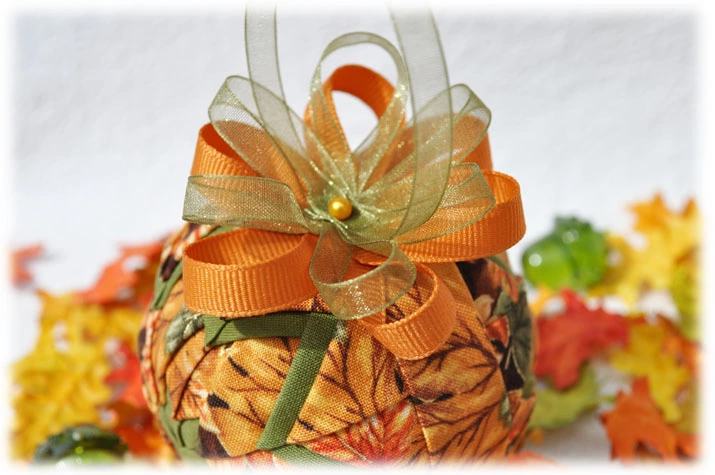 Autumn Leaves Quilted Ornament