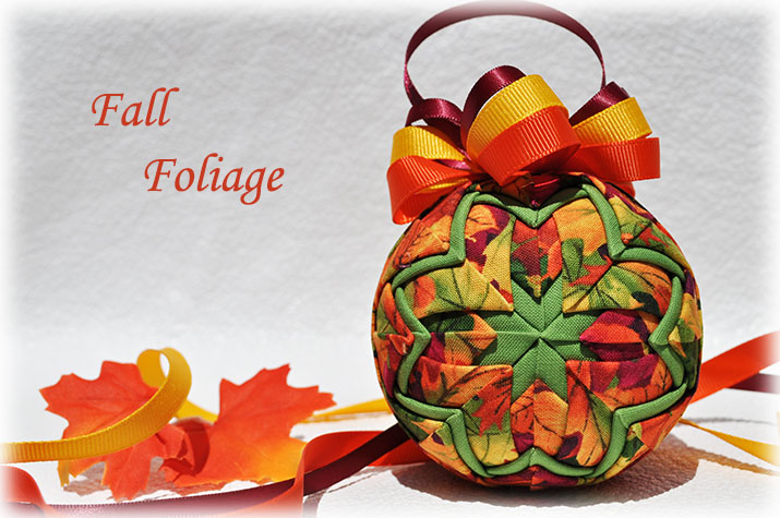 Happy Fall Quilted Ornament
