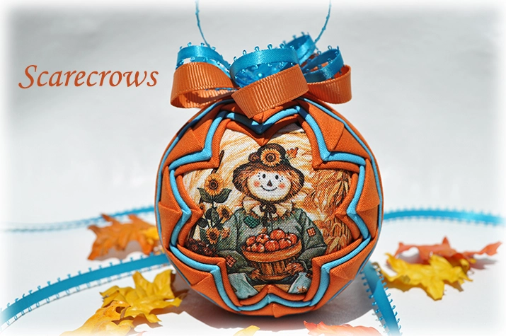 Scarecrows Quilted Ornament