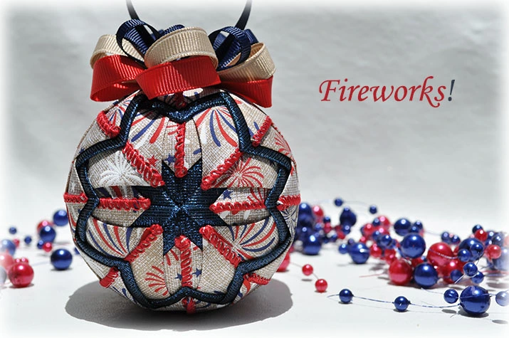 Fireworks Quilted Ornament