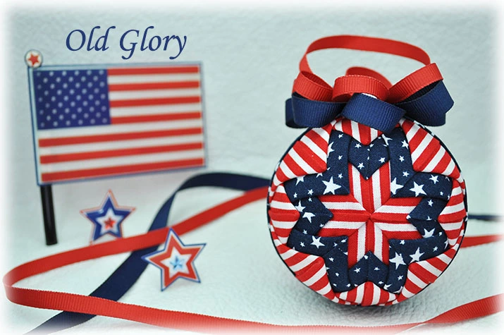Old Glory Quilted Ornament