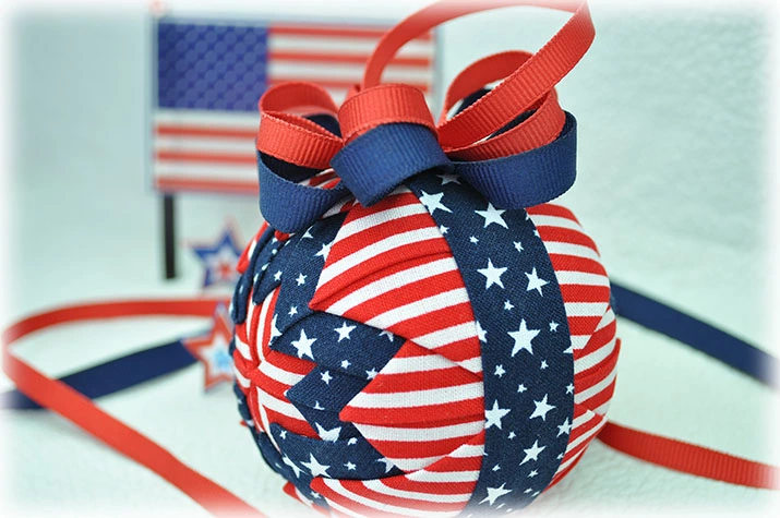Old Glory Quilted Ornament