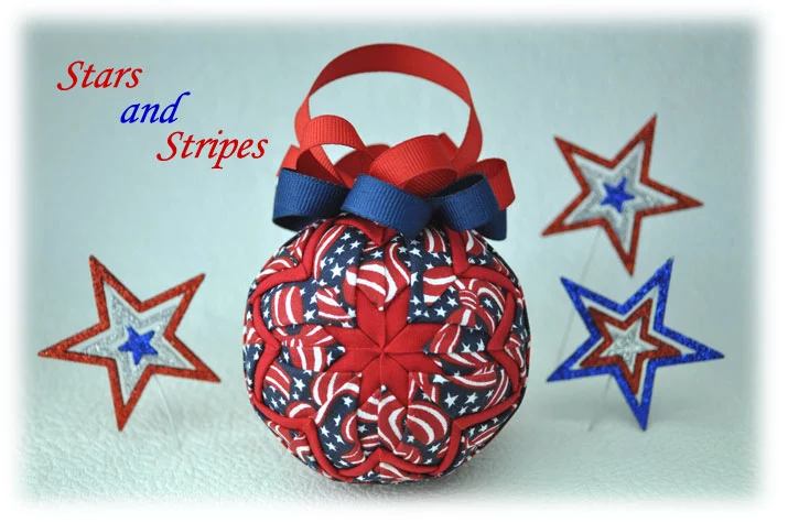 Stars and Stripes Quilted Ornament
