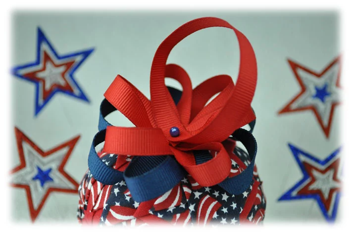 Stars and Stripes Quilted Ornament