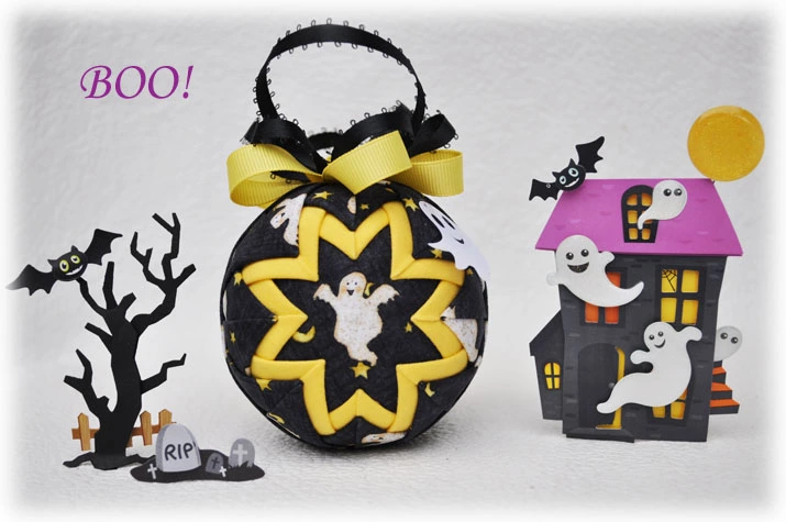 Boo Quilted Ornament