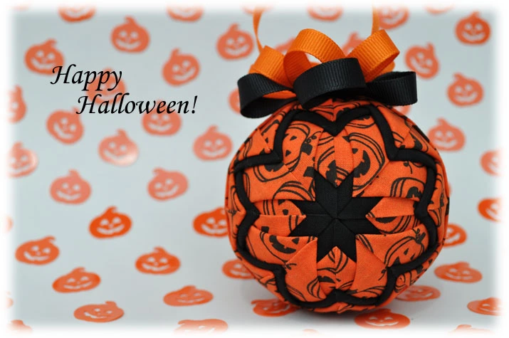 Happy Halloween Quilted Ornament