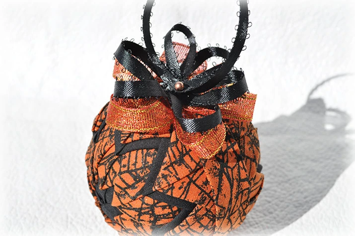 Spooky Spiders Quilted Ornament