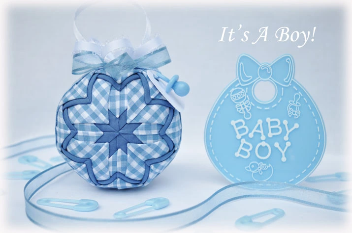 Its A Boy Quilted Ornament