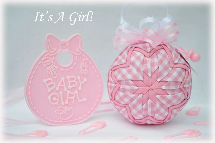 Its A Girl Quilted Ornament