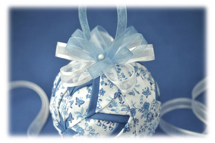 Blue Willow Quilted Ornament