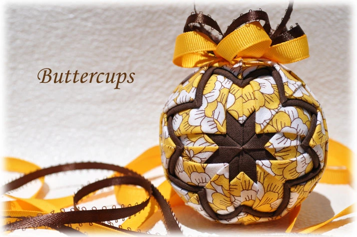 Buttercups Quilted Ornament