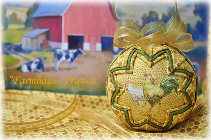 Farmhouse Friends Quilted Ornament