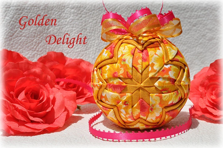Golden Delight Quilted Ornament