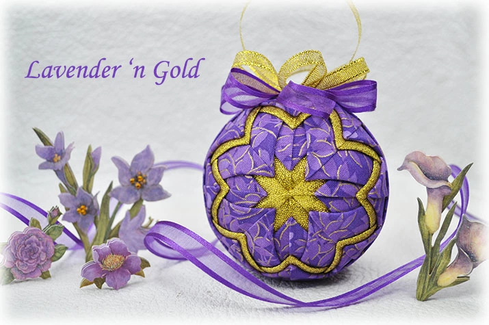 Lavender 'n Gold Ornament