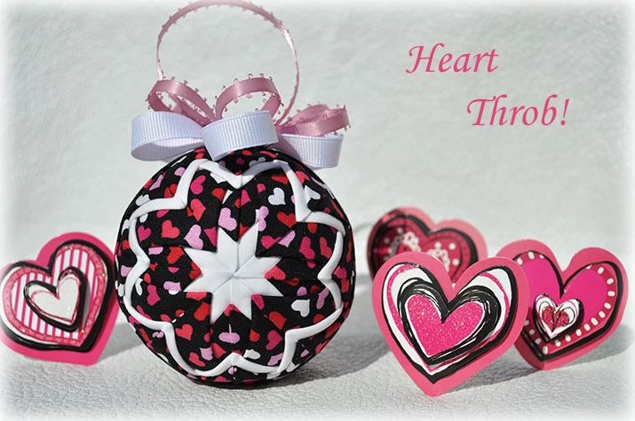 Heart Throb Quilted Ornament